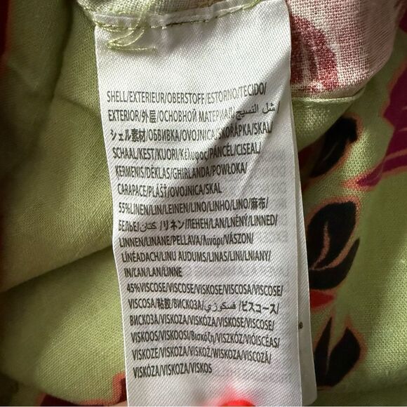 NWT FARM RIO Fresh Garden One-Shoulder Linen Floral Midi Dress Size S - Picture 11 of 12